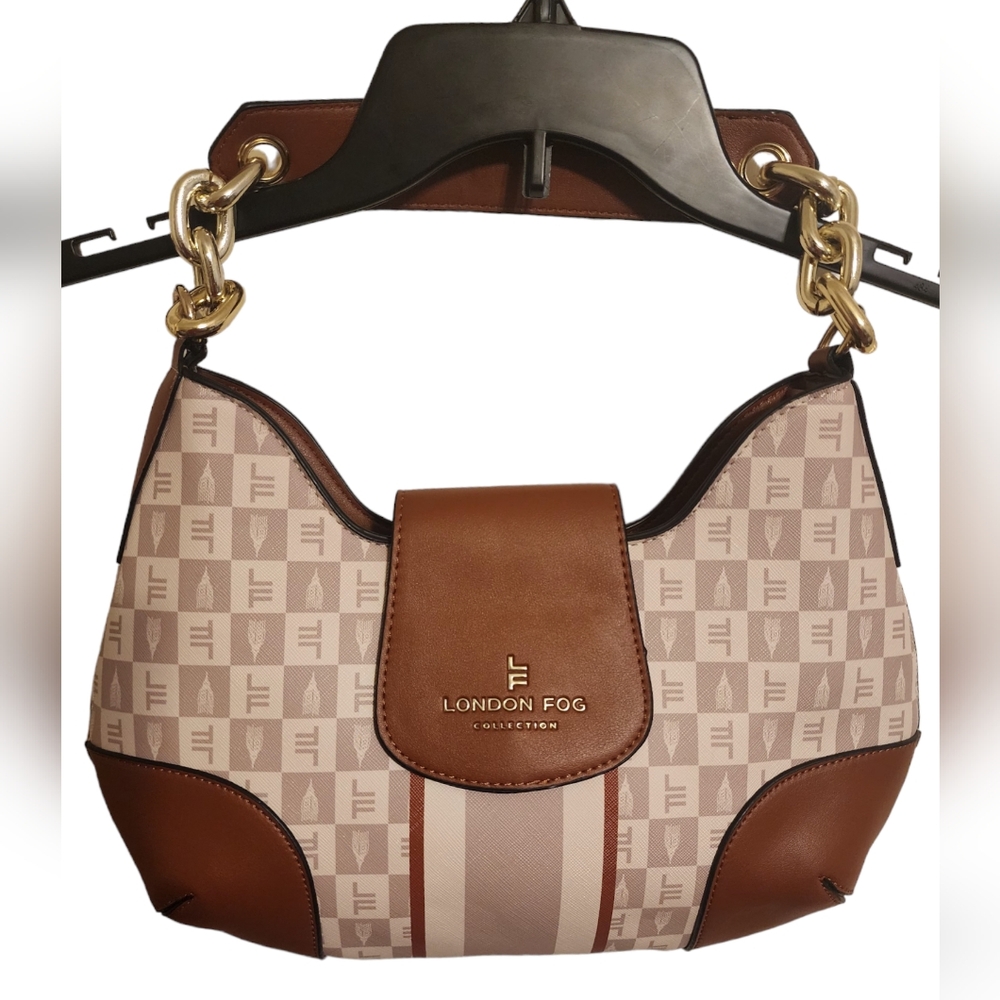 👜London Fog Aryana Signature Shoulder Bag / Purse
